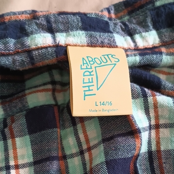 Blue and Red Plaid Button Down Shirt with Long Sleeves - Picture 2 of 10